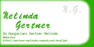 melinda gertner business card